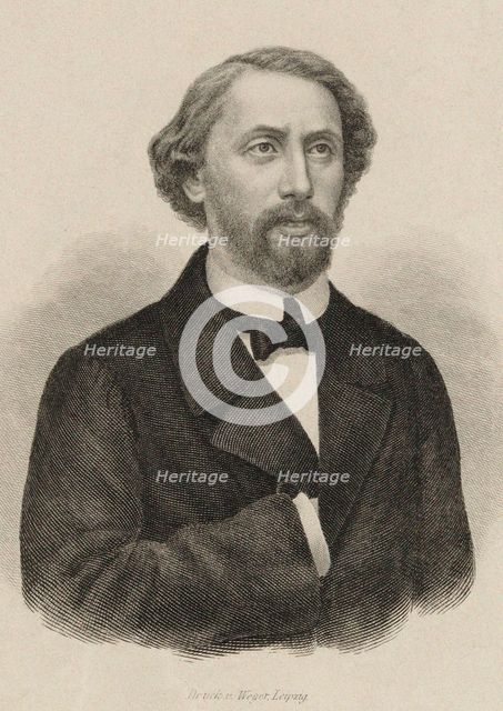 Portrait of the pianist and composer Julius Schulhoff (1825-1898) , 1860. Creator: Anonymous.