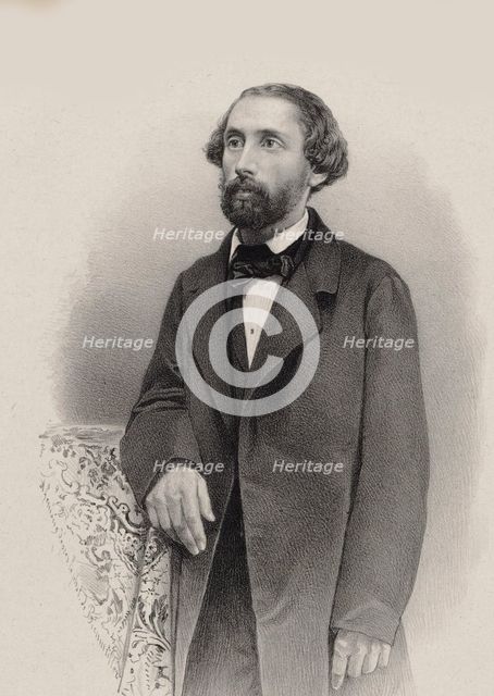 Portrait of the pianist and composer Julius Schulhoff (1825-1898) , 1860. Creator: Anonymous.
