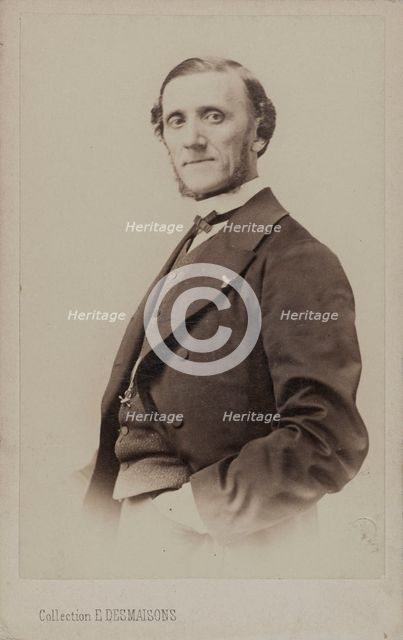 Portrait of the pianist and composer Jean-Henri Ravina (1818-1906) . Creator: Desmaisons, Émile (1812-1880).