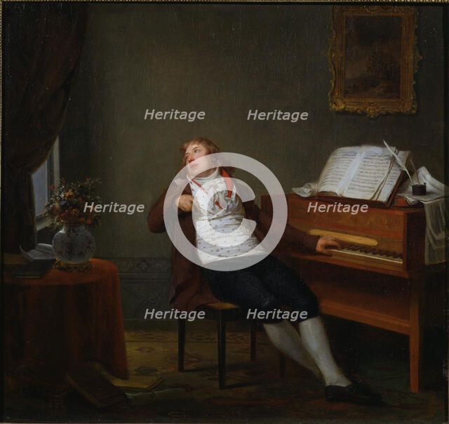 Portrait of the pianist and composer Johann Ladislaus Dussek (1760-1812), 1795.
