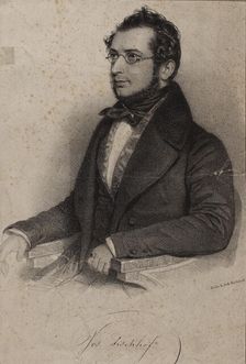 Portrait of the pianist and composer Joseph Fischhof (1804-1857), ca 1835. Creator: Staub, Andreas (1806-1839)