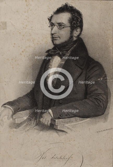 Portrait of the pianist and composer Joseph Fischhof (1804-1857), ca 1835. Creator: Staub, Andreas (1806-1839).