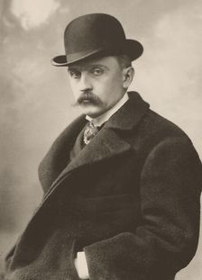 Portrait of the pianist and composer Károly Aggházy (1855-1918), 1901. Creator: Strelisky, Lipot (1816-1905)