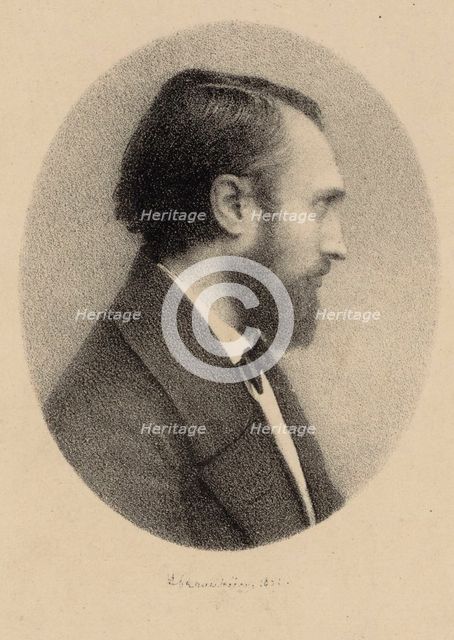 Portrait of the pianist and composer Louis Lacombe (1818-1884). Creator: Anonymous.