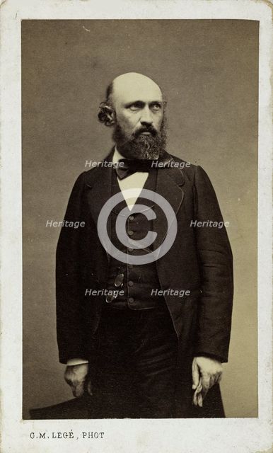 Portrait of the pianist and composer Louis Lacombe (1818-1884). Creator: Legé, Georges-Mathurin (active 1860-1880).
