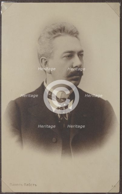 Portrait of the pianist and composer Pavel Augustovich Pabst (1854-1897), End of 1880s.