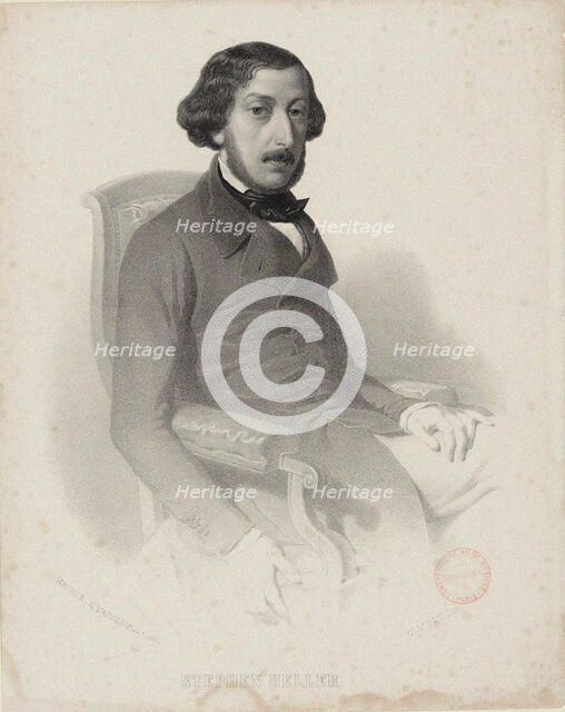 Portrait of the pianist and composer Stephen Heller (1813-1888), 1840. Creator: Vogt, Pierre Charles (ca 1810-ca 1890).