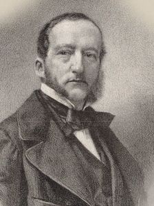 Portrait of the pianist and composer Sigismund Thalberg (1812-1871) , 1862. Creator: Kreutzberger, Charles (1829-1909)