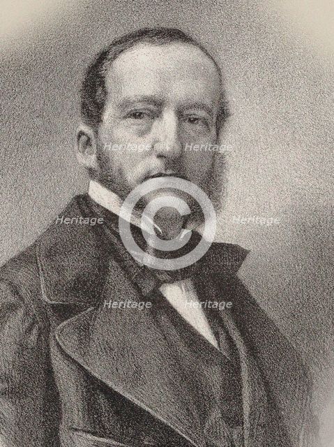 Portrait of the pianist and composer Sigismund Thalberg (1812-1871) , 1862. Creator: Kreutzberger, Charles (1829-1909).