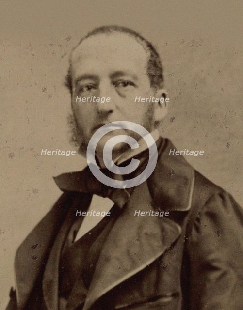 Portrait of the pianist and composer Sigismund Thalberg (1812-1871) , ca 1860. Creator: Photo studio Nadar.