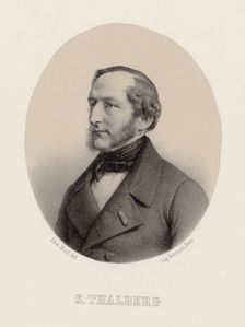 Portrait of the pianist and composer Sigismund Thalberg (1812-1871) , ca 1860. Creator: Noël, Léon (1807-1884)