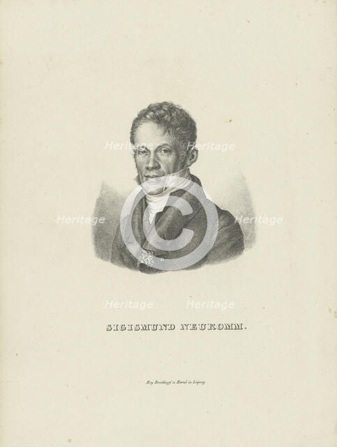 Portrait of the pianist and composer Sigismund von Neukomm (1778-1858), c. 1830. Creator: Breitkopf & Härtel.