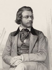 Portrait of the pianist and composer Theodor Leschetizky (1830-1915), ca 1860. Creator: Desmaisons, Émile (1812-1880)
