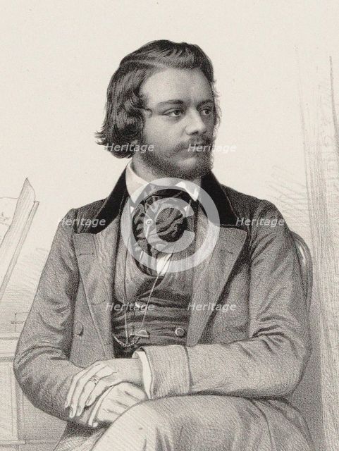 Portrait of the pianist and composer Theodor Leschetizky (1830-1915), ca 1860. Creator: Desmaisons, Émile (1812-1880).