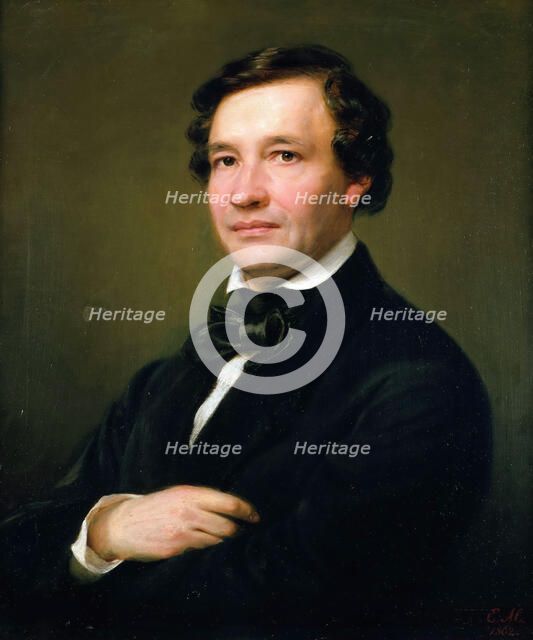 Portrait of the pianist and composer Wilhelm Taubert (1811-1891), 1862. Creator: Magnus, Eduard (1799-1872).