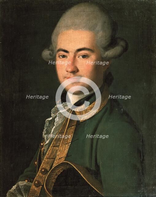 Portrait of the playwright Alexander Andreyevich Volkov (1736-1788), 1768. Artist: Christineck, Carl Ludwig Johann (1732/3-1792/4)