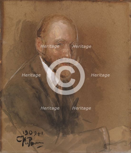 Portrait of the Playwright Prince Vladimir Vladimirovich Bariatinsky (1874-1941). Artist: Repin, Ilya Yefimovich (1844-1930)