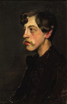 Portrait of the poet Camille Mauclair (1872-1945), c. 1895. Creator: Bataille, Henry (1872-1922)