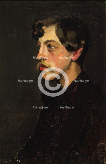 Portrait of the poet Camille Mauclair (1872-1945), c. 1895. Creator: Bataille, Henry (1872-1922).