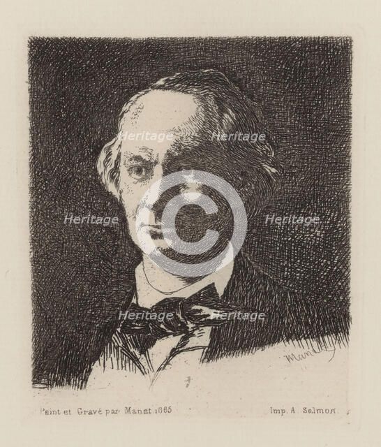 Portrait of the poet Charles Baudelaire (1821-1867). Artist: Manet, Édouard (1832-1883)