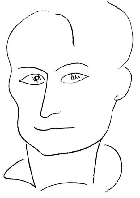 'Portrait of the poet Charles Baudelaire', 1944-1947.  Creator: Henri Matisse.