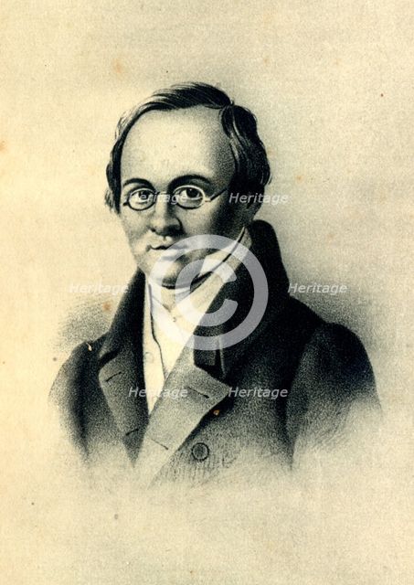 Portrait of the poet Anton A. Delvig (1798-1831). Artist: Borel, Pyotr Fyodorovich (1829-1898)