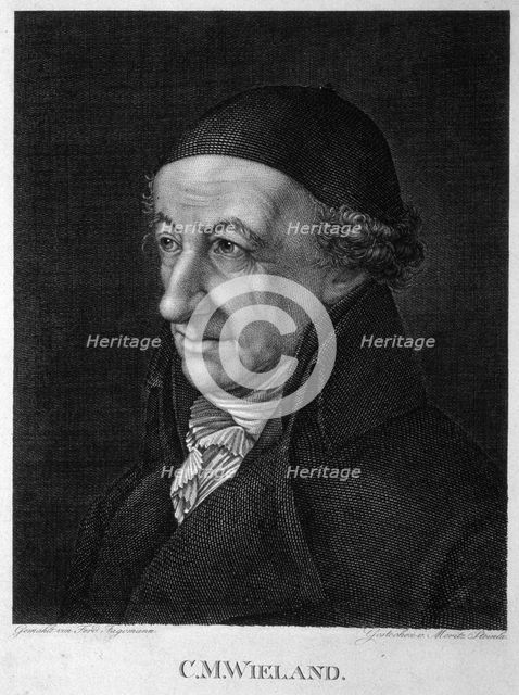 Portrait of the Poet and writer Christoph Martin Wieland (1733-1813). Artist: Steinla, Moritz (1791-1858)