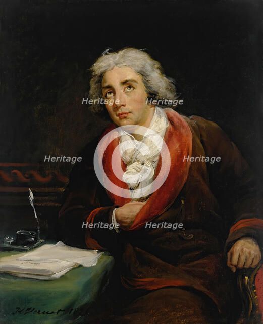 Portrait of the poet André Chénier (1762-1794) , 1825. Creator: Vernet, Horace (1789-1863).