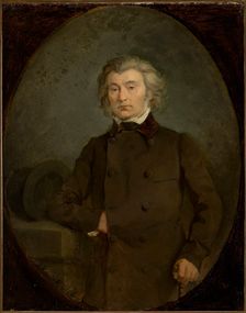 Portrait of the poet Adam Mickiewicz (1798-1855), 1850. Creator: Kaminski, Alexander (1823-1886)