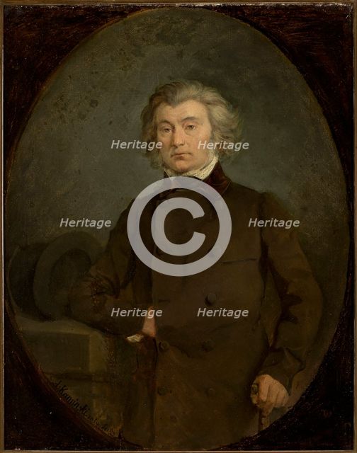 Portrait of the poet Adam Mickiewicz (1798-1855), 1850. Creator: Kaminski, Alexander (1823-1886).