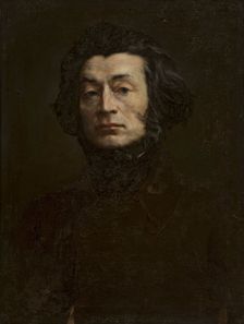 Portrait of the poet Adam Mickiewicz (1798-1855), 1897. Creator: Mordasewicz, Kazimierz (1859-1923)