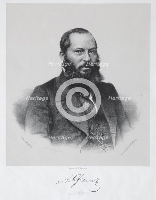 Portrait of the poet Afanasy Fet (1820-1892).
