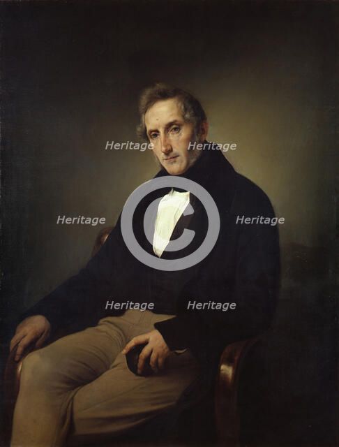 Portrait of the poet Alessandro Manzoni (1785-1873). Artist: Hayez, Francesco (1791-1882)