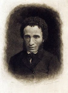 Portrait of the poet Alexander Sergeyevich Pushkin (1799-1837), 1880. Creator: Dmitriev-Kavkazsky, Lev Evgrafovich (1849-1916)