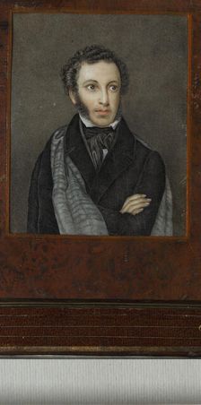 Portrait of the poet Alexander Sergeyevich Pushkin (1799-1837), First quarter of 19th cen.. Creator: Anonymous