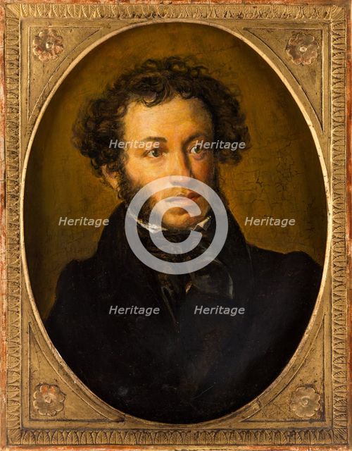 Portrait of the poet Alexander Sergeyevich Pushkin (1799-1837), Second quarter of the 19th cen.