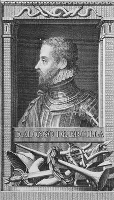 Portrait of the Poet Alonso de Ercilla y Zuniga (1533-1594). Creator: Tejada, Juan Moreno de (1739-1805)
