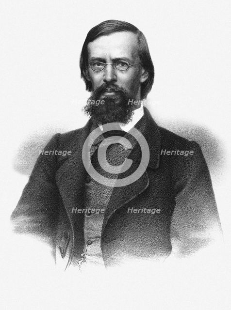 Portrait of the poet Apollon Maykov (1821-1897), 1860s.