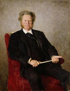 Portrait of the Poet Bjornstjerne Bjornson, 1885. Creator: Erik Werenskiold