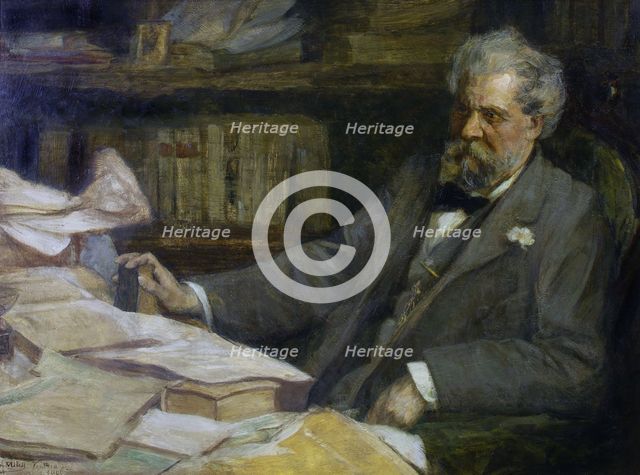 Portrait of the poet Giosuè Carducci (1835-1907), 1906. Creator: Milesi, Alessandro (1856-1945).