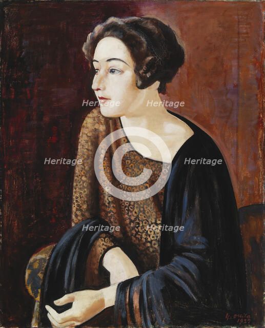 Portrait of The Poet Elina Vaara, 1929. Creator: Yrjö Aleksander Ollila.