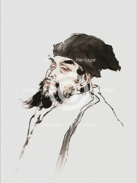 Portrait of the poet Feng Menglong (1574-1646). Creator: Anonymous.