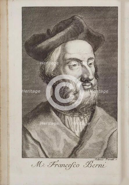 Portrait of the poet Francesco Berni (1497-1536) , c1760. Creator: Baratti (Baratta); Antonio (1724-1787).