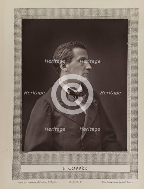 Portrait of the poet François Coppée (1842-1908), c. 1875. Creator: Nadar, Gaspard-Félix (1820-1910).