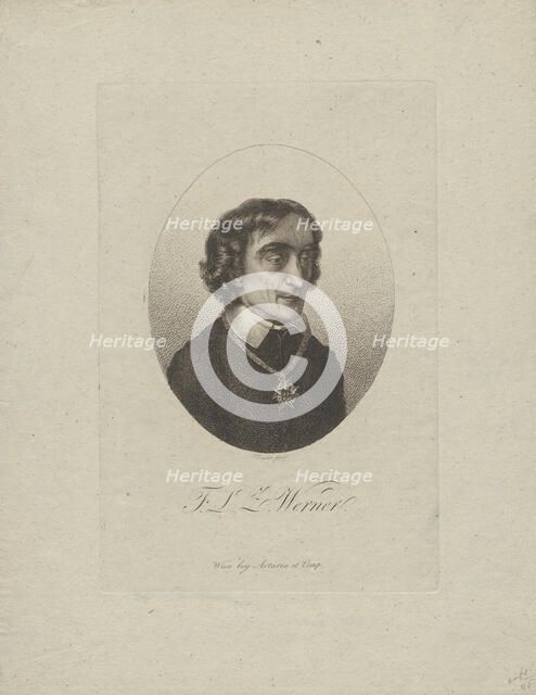 Portrait of the poet Friedrich Ludwig Zacharias Werner (1768-1823). Creator: Ender, Johann Nepomuk (1793-1854).