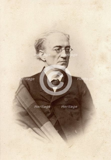 Portrait of the poet Fyodor Ivanovich Tyutchev (1803-1873), 1864. Creator: Deniere, Andrei (Heinrich-Johann) (1820-1892).
