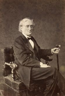 Portrait of the poet Fyodor Ivanovich Tyutchev (1803-1873), 1867. Creator: Levitsky, Sergei Lvovich (1819-1898)