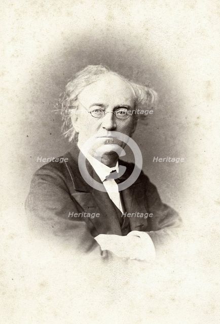 Portrait of the poet Fyodor Ivanovich Tyutchev (1803-1873), 1867. Creator: Levitsky, Sergei Lvovich (1819-1898).