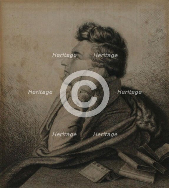 Portrait of the poet Heinrich Heine (1797-1856), 1827. Artist: Grimm, Ludwig Emil (1790-1863)