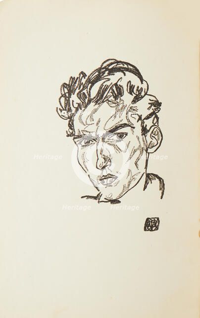 Portrait of the poet Hugo Sonnenschein (1889-1953), c1917. Creator: Schiele; Egon (1890-1918).